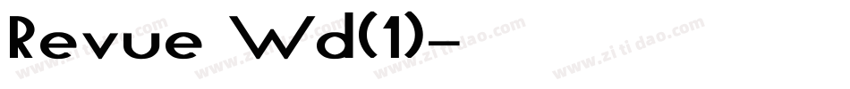 Revue Wd(1)字体转换